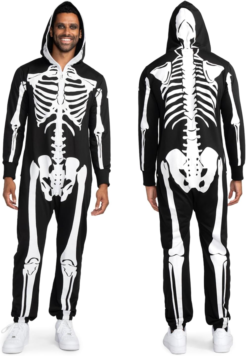 Skeleton Costume Jumpsuit for Men - Comfy Halloween Outfit