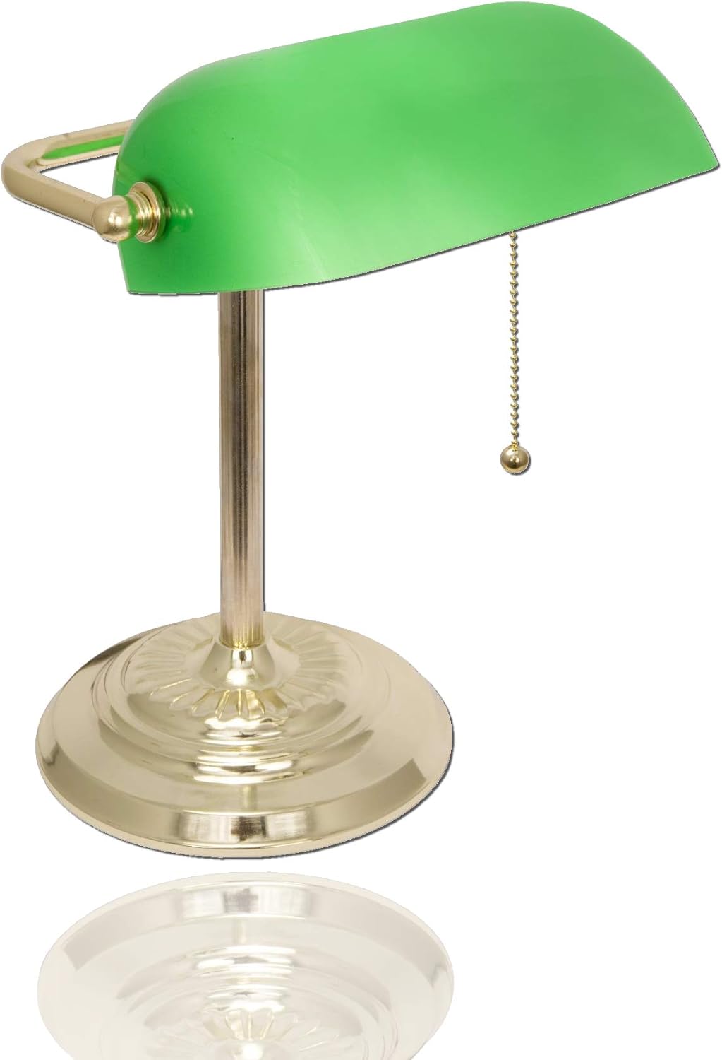 Vintage Style Green Glass Bankers Desk Lamp