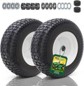 16x6.50-8 Tire and Wheel Assembly (2 Pack) - Flat Free Lawn Mower Set