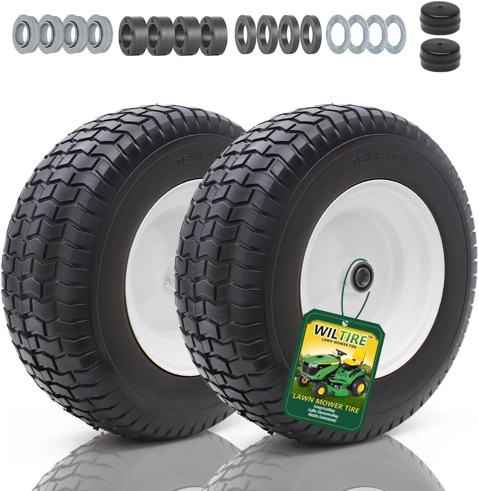 16x6.50-8 Flat Free Lawn Mower Tire and Wheel Assembly Review