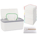 54 Packs Flannel Cloth Baby Wipes with Dispenser - Reusable Soft Wipes