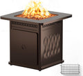 EAST OAK 28ft Propane Fire Pit Table - Compact Patio Heat and Storage