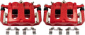 TRQ Front Performance Brake Caliper Set Red - Direct Fit Upgrade