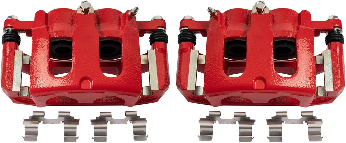TRQ Front Performance Brake Caliper Set for Ford Explorer Flex Taurus