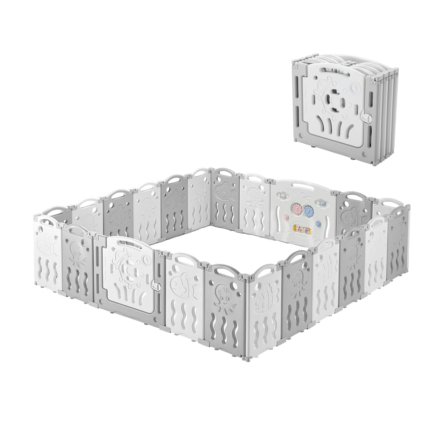 Albott Baby Playpen 22 Panel Folding Play Pen for Kids Safety