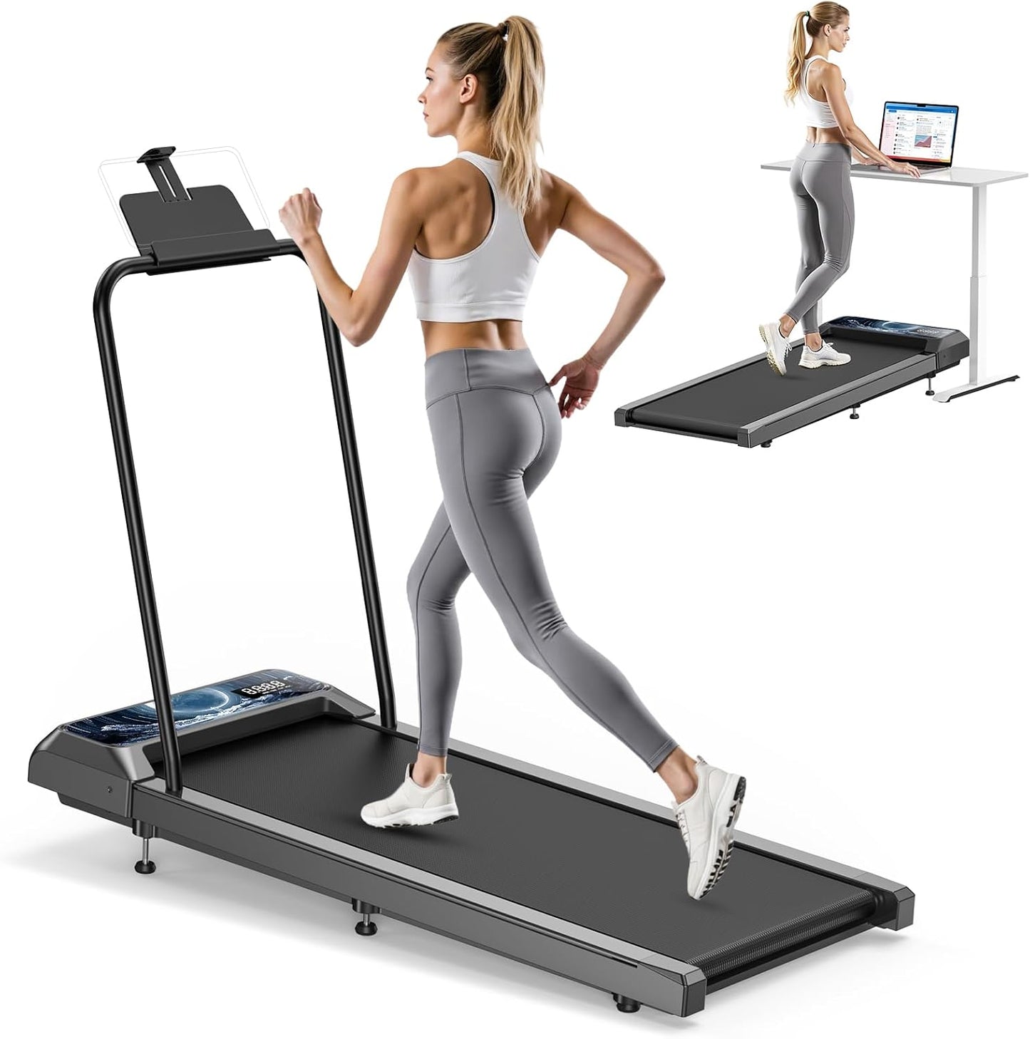 Walking Treadmill Pad Small with Adjustable Incline for Home