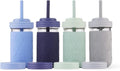 Kids 12oz Glass Mason Jar Cups - Durable Mason Smoothie Set