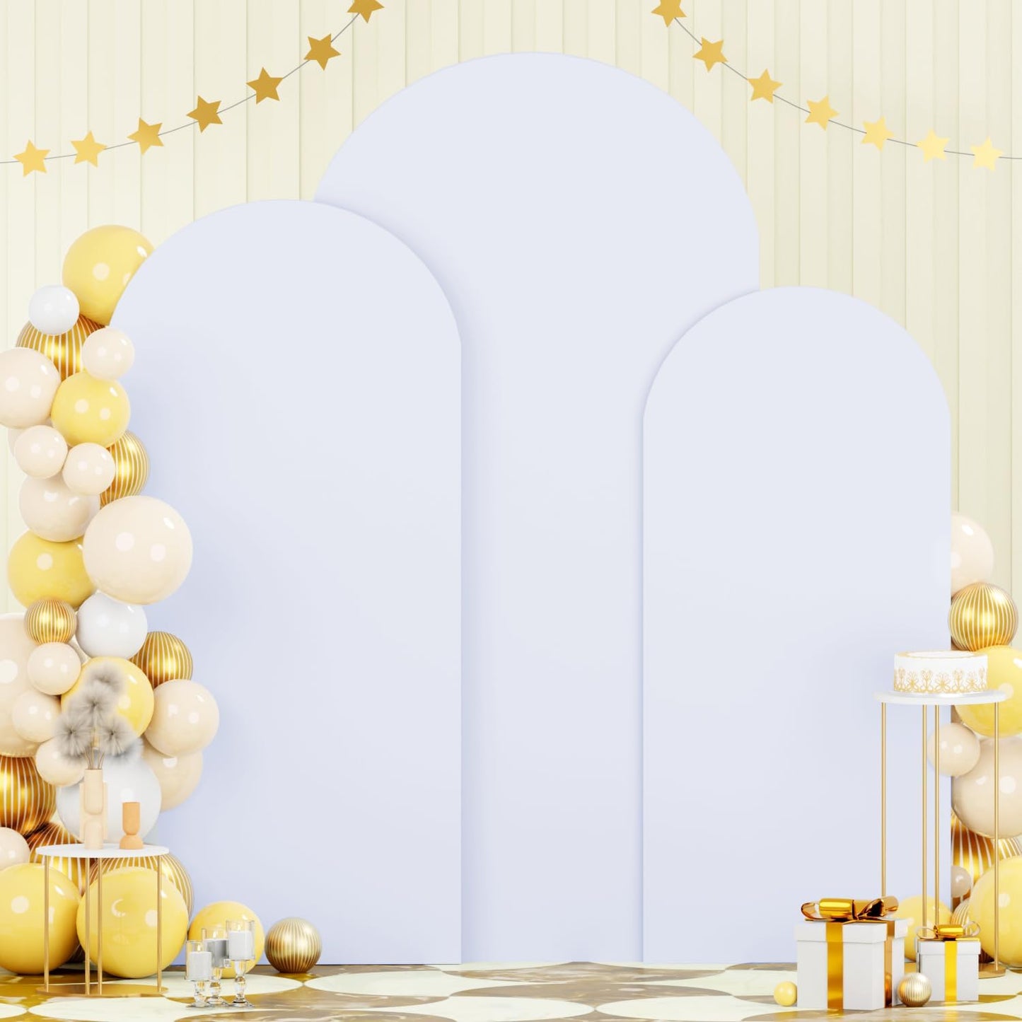FOTSHARER Arch Backdrop Cover Set of 3 for Wedding Decor