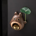 Wood Door Bell Black Walnut Totoro Doorbell - Handcrafted Dopamine