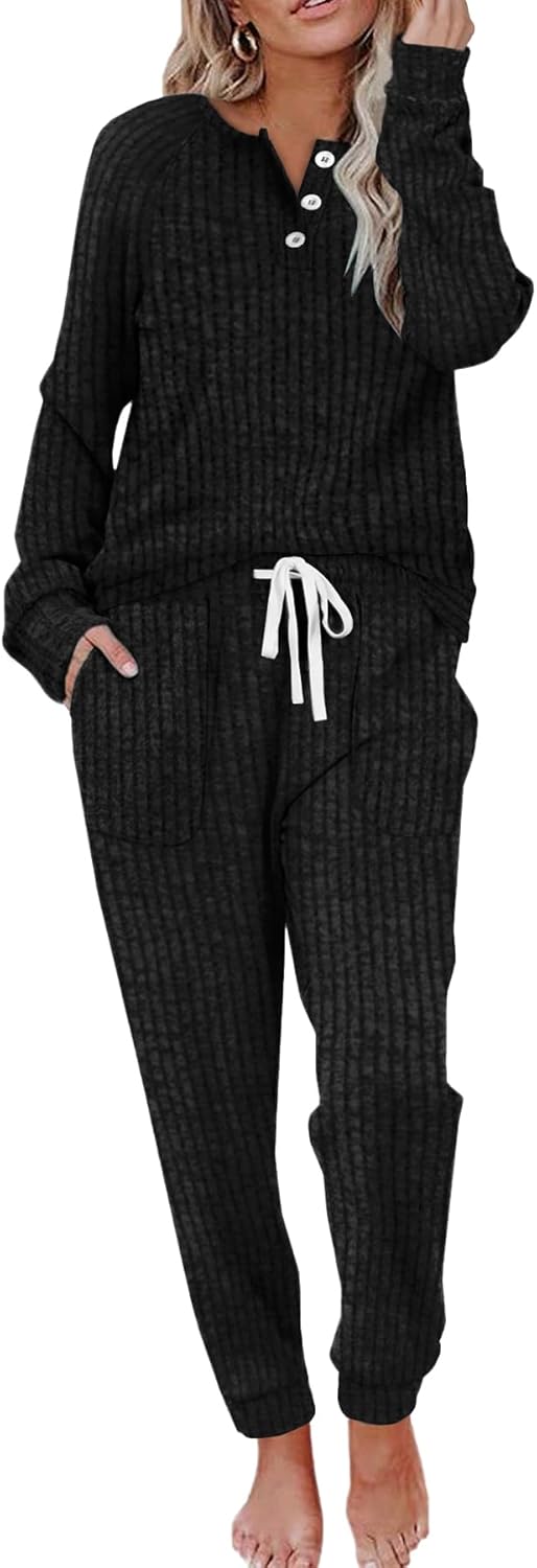 WIHOLL Two Piece Outfits for Women Lounge Sets with Pockets