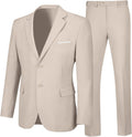 Mens 2 Piece Slim Fit Champagne Suit for Weddings and Events