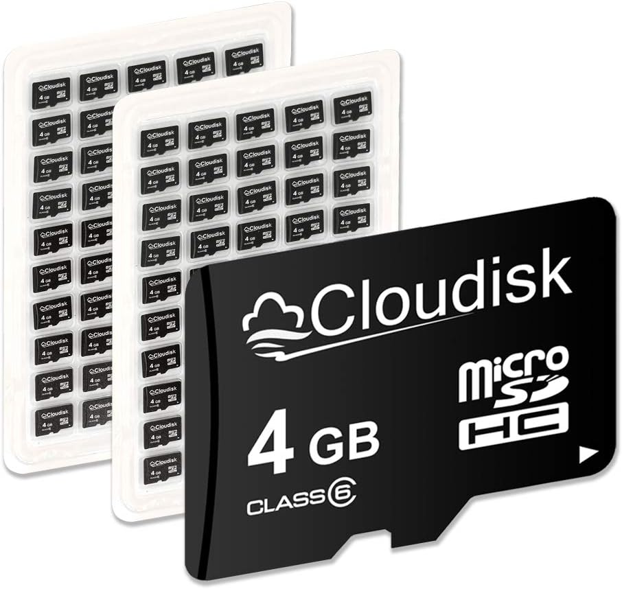 Pack of 100 Micro SD Card 4GB Flash Memory Card C6 Micro SDHC