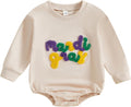 Mardi Gras Letter Embroidered Romper - Cute Carnival Chic