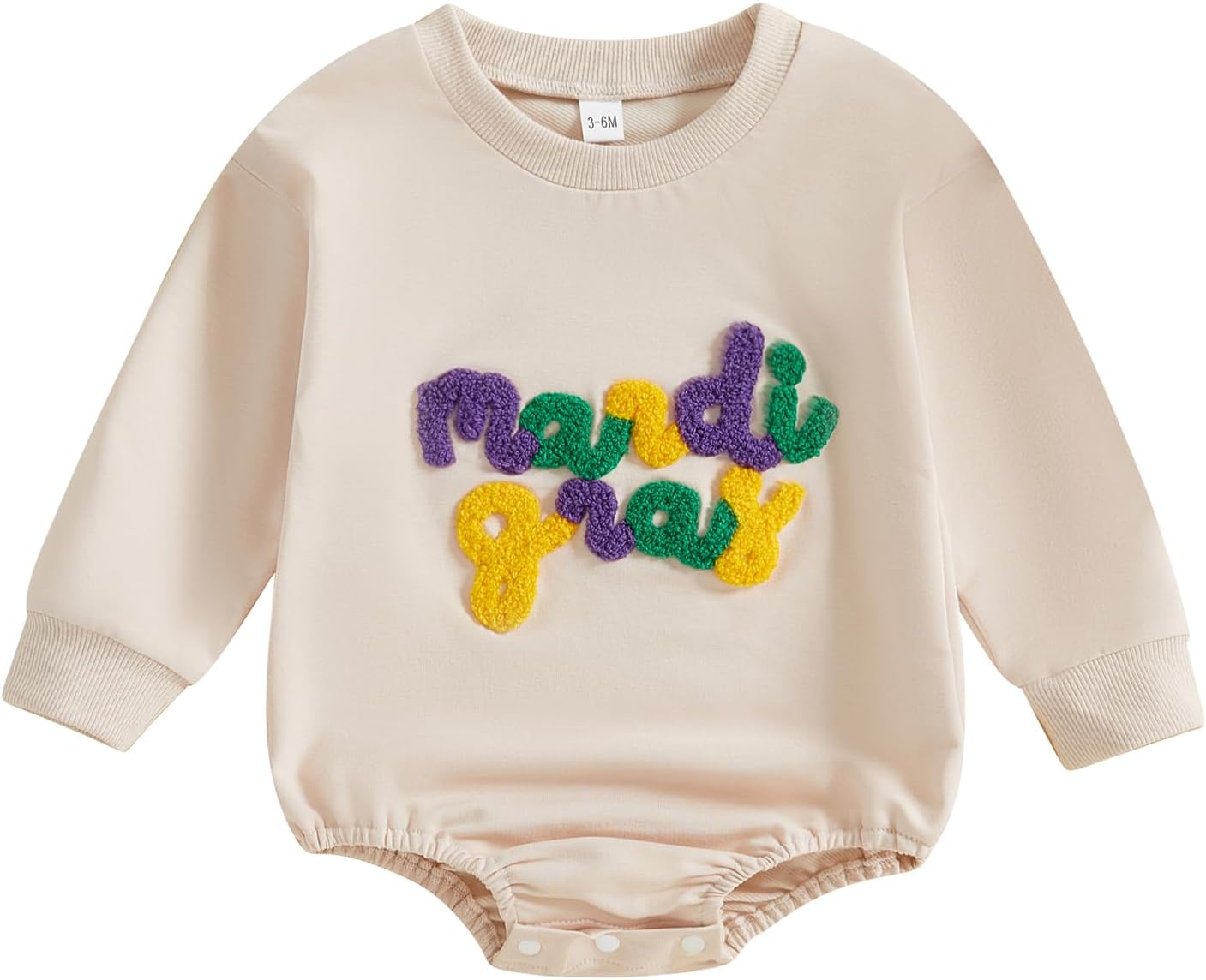 Mardi Gras Letter Embroidered Romper - Cute Carnival Chic