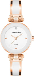 Anne Klein Women's Diamond Dial Rose Gold Bangle Watch - 34mm
