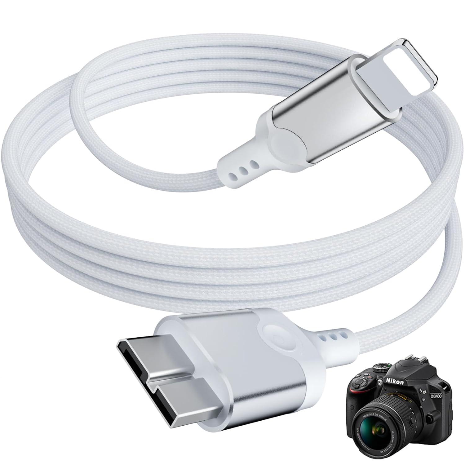 Fast Data Transfer Cable for Camera to iPhone, 3.3ft - APAPATEK