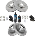 TRQ Front and Rear Brake Pad & Rotor Kit Compatible with 2013-2016