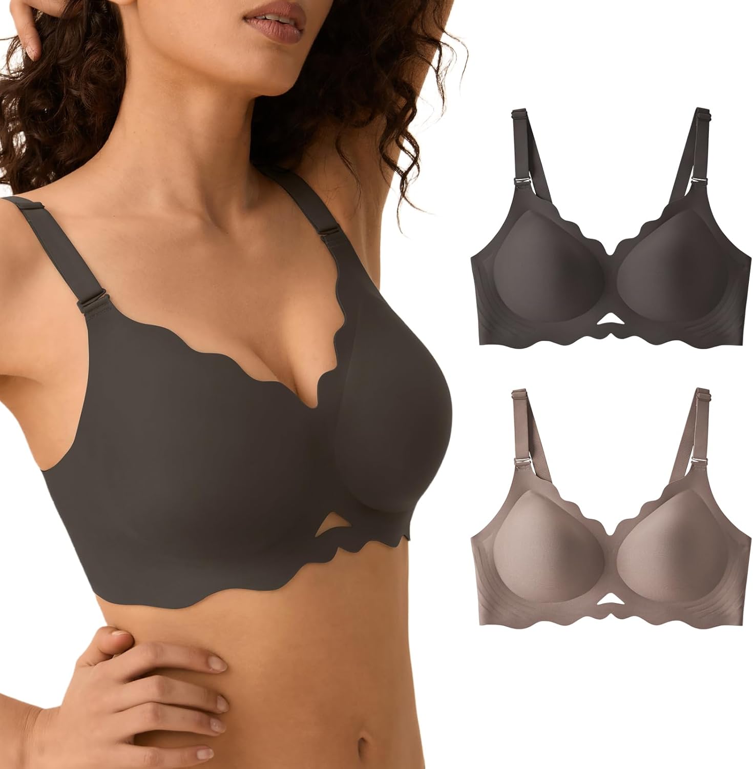 Cuteio Jelly Bras for Women - Wireless Seamless Comfort