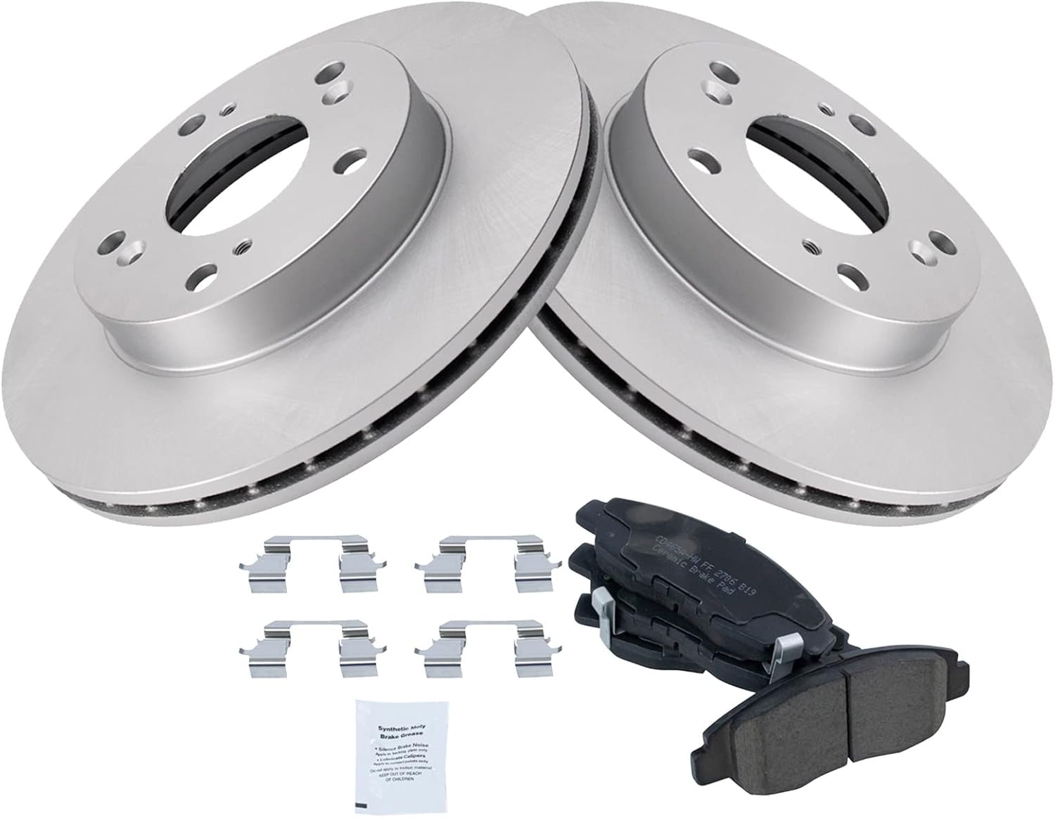 TRQ Front Brake Pad & Rotor Kit for 2006-2011 Honda Civic