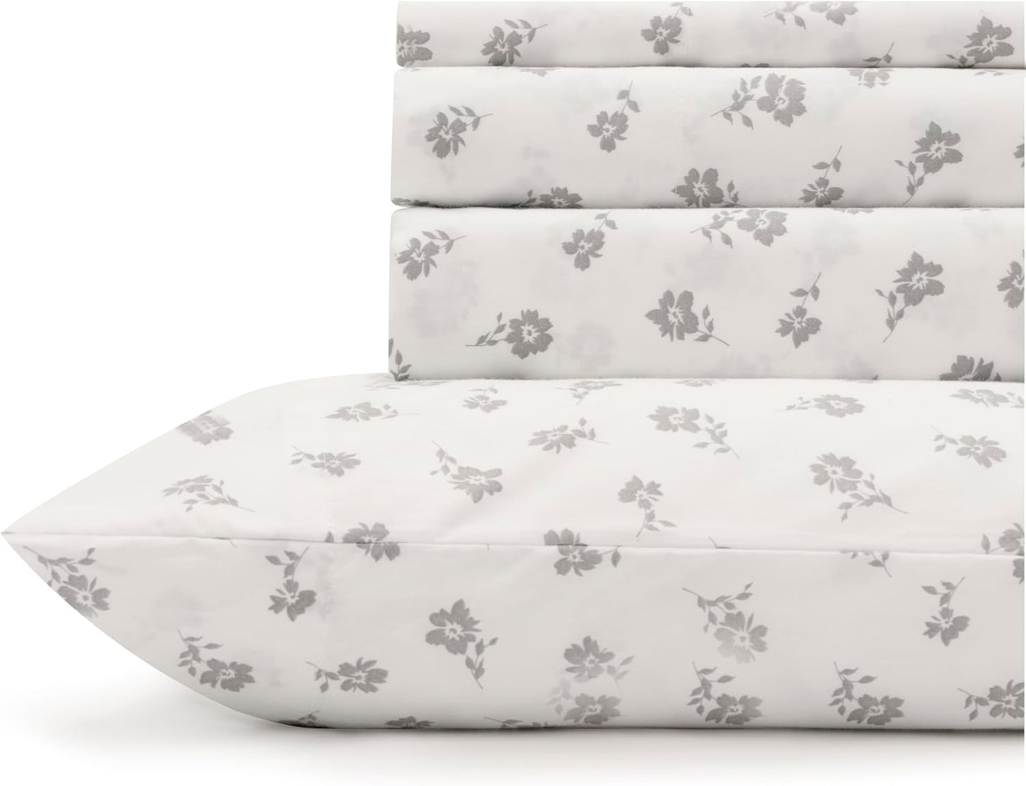 100% Cotton Printed Percale Sheets for California King Size Beds