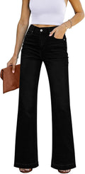 High Waisted Flare Jeans for Women - Long, Stretch Wide Leg Fit
