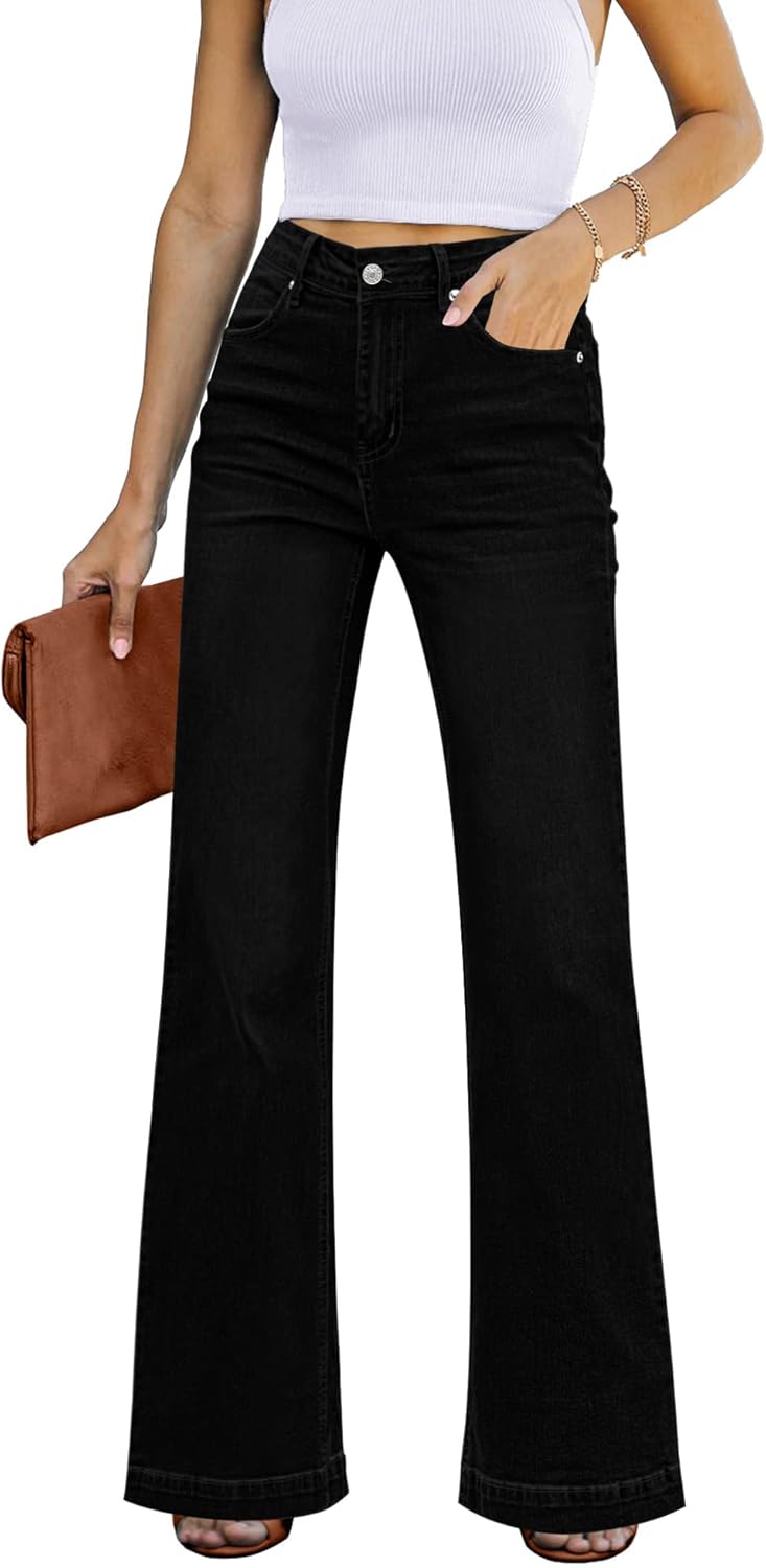 Flare Jeans for Women High Waisted Wide Leg Baggy Denim Pants