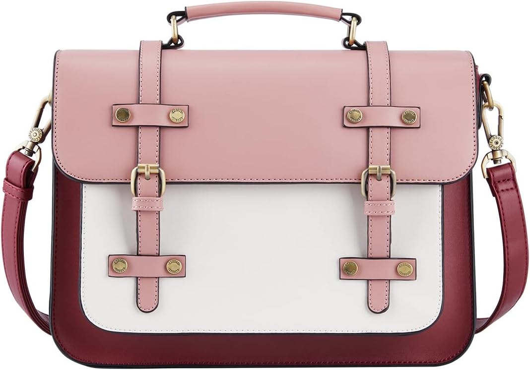 ECOSUSI Laptop Bag for Women - Stylish Vegan Leather Briefcase
