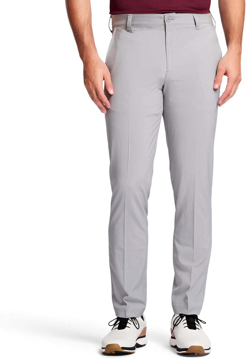 IZOD Mens Golf Swingflex Flat-Front Pants for Comfort and Style