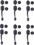 Front Door Lock Set Handleset with Tulip Knob and Level Handle - Matte
