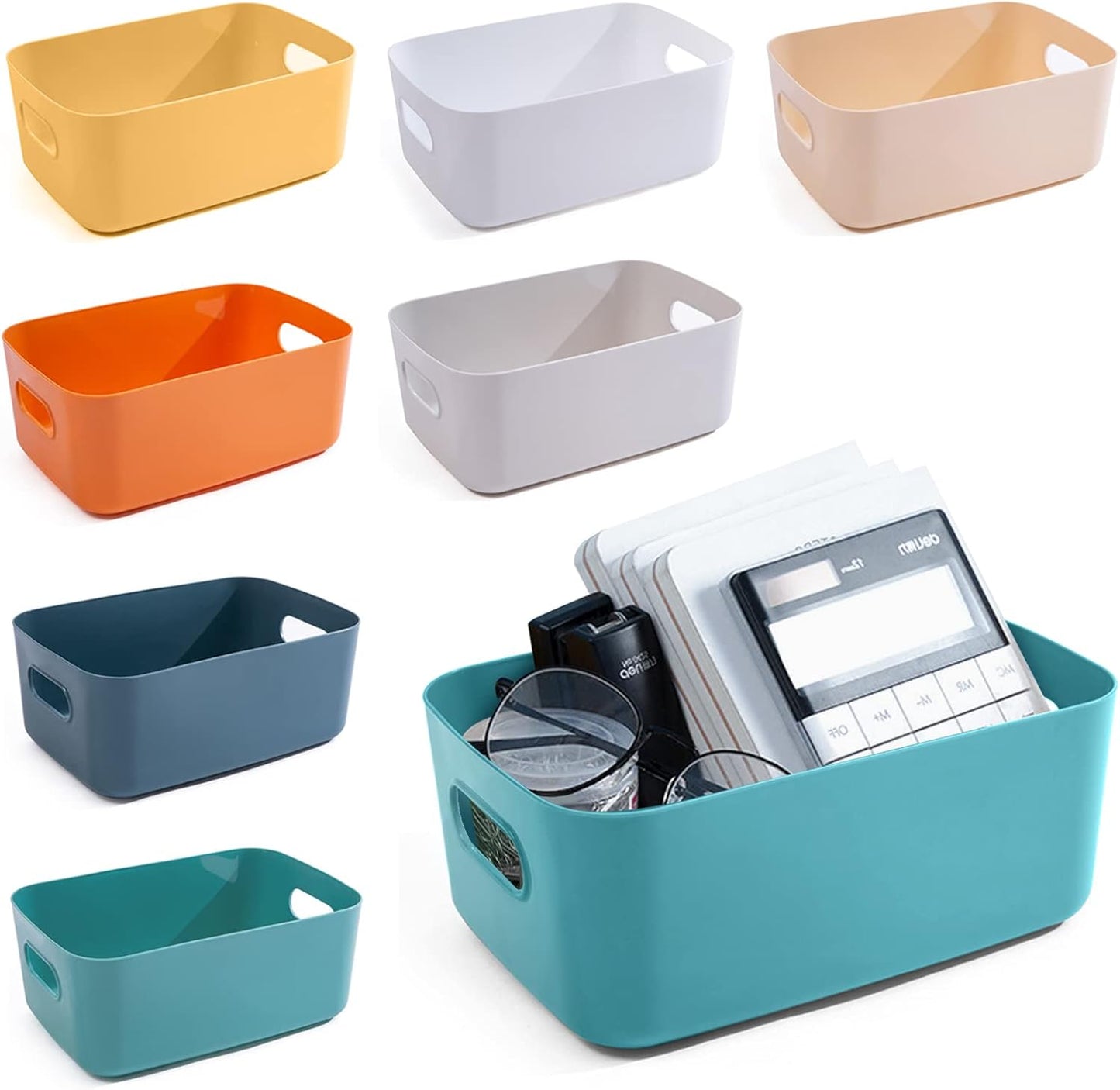 Efficient Home Organization with OWill 7-Pack Plastic Baskets