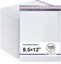 White 8.5x12 in Poly Bubble Mailers #2 - Pack of 100 Durable Padded