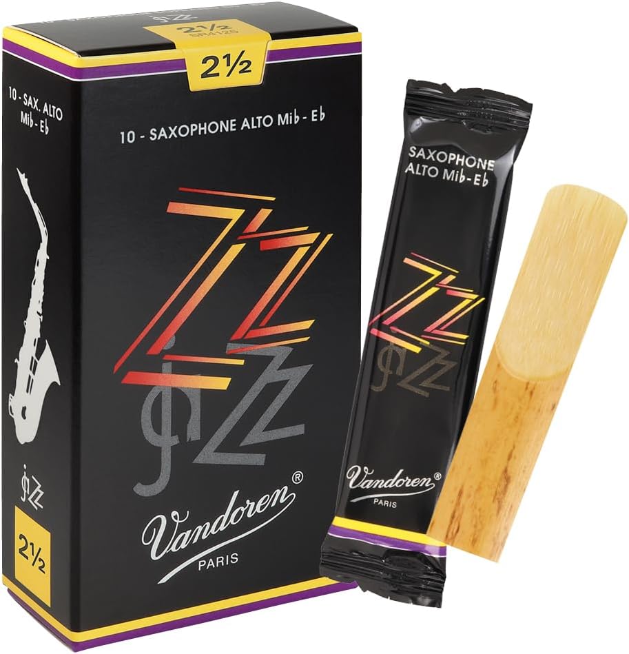 Vandoren SR4125 Alto Sax ZZ Reeds Strength 2.5 for Musicians