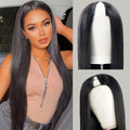 CHEETAHBEAUTY V Part Wigs Human Hair 18 in Straight - Natural Look