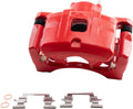 TRQ Front Left Brake Caliper w/Bracket Performance Red - Durable Fit