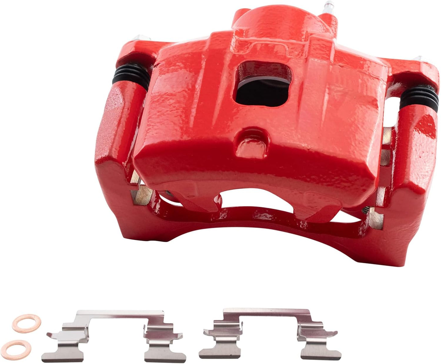 TRQ Front Left Brake Caliper Performance Red for Chrysler 200