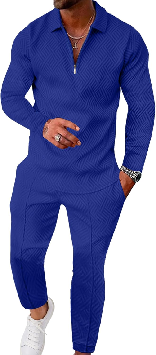 UOUA Mens 2 Piece Set Casual Outfits for Stylish Comfort