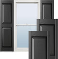 Lifetime Vinyl Raised Panel Shutters 12in x 35in Pair - Easy Install