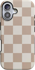 Casely iPhone 17 Case | Neutral Checkerboard - Bold Protection