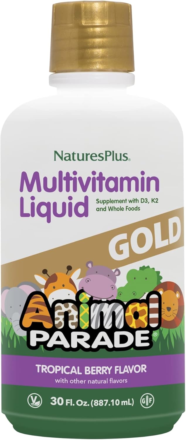 NaturesPlus Animal Parade Gold Children's Liquid Multivitamin 30 OZ