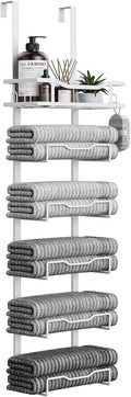 Hanging Towel Racks for Bathroom No Drill - 6-Tier Organizer