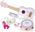Kids Guitar for Girls Wooden Ukulele Set - Mini Band