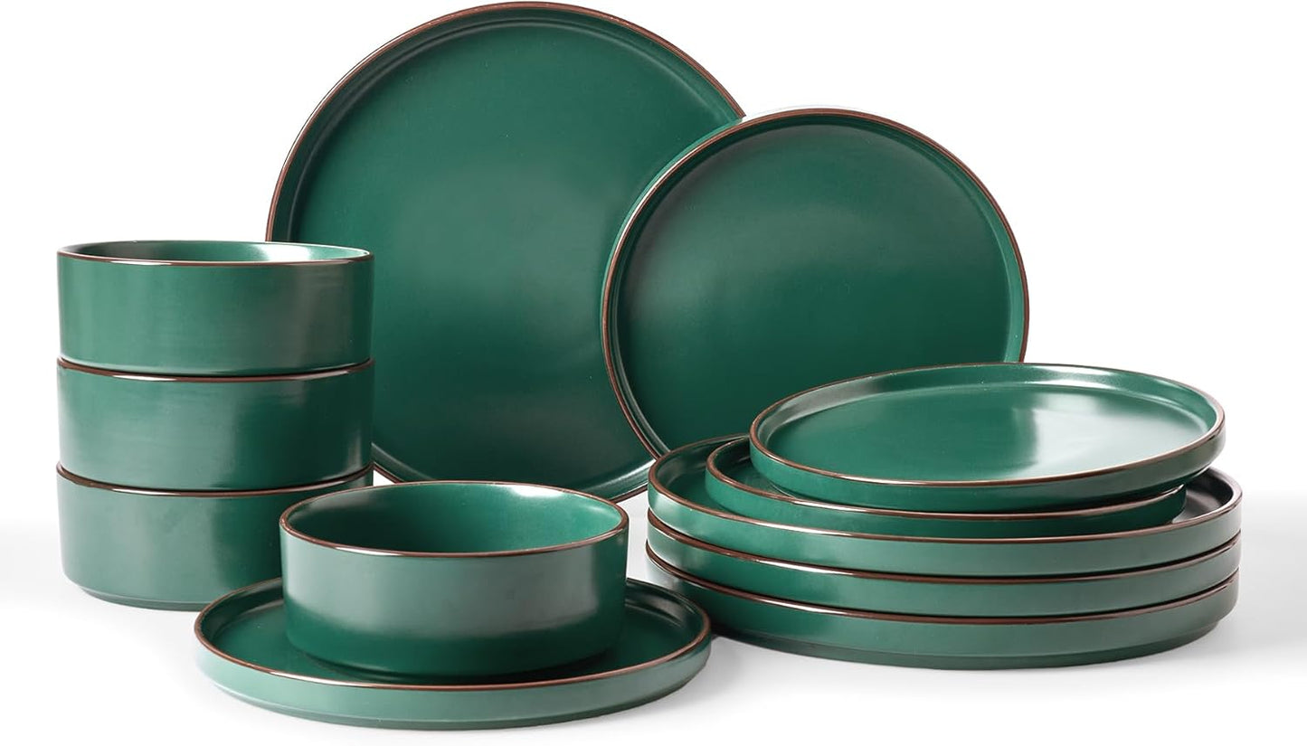 Famiware Nebula Ridge Stoneware Dinnerware Set for 4 People