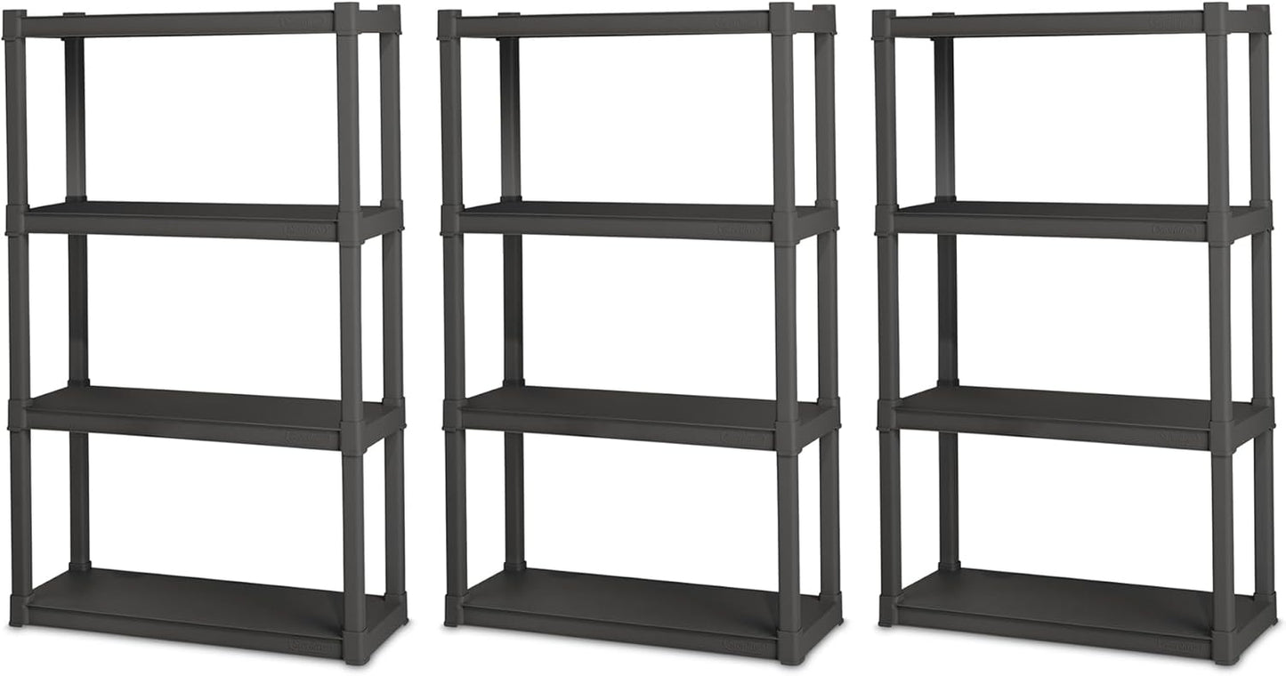 Sterilite 3-Pack Heavy-Duty Shelving Storage Unit for Home