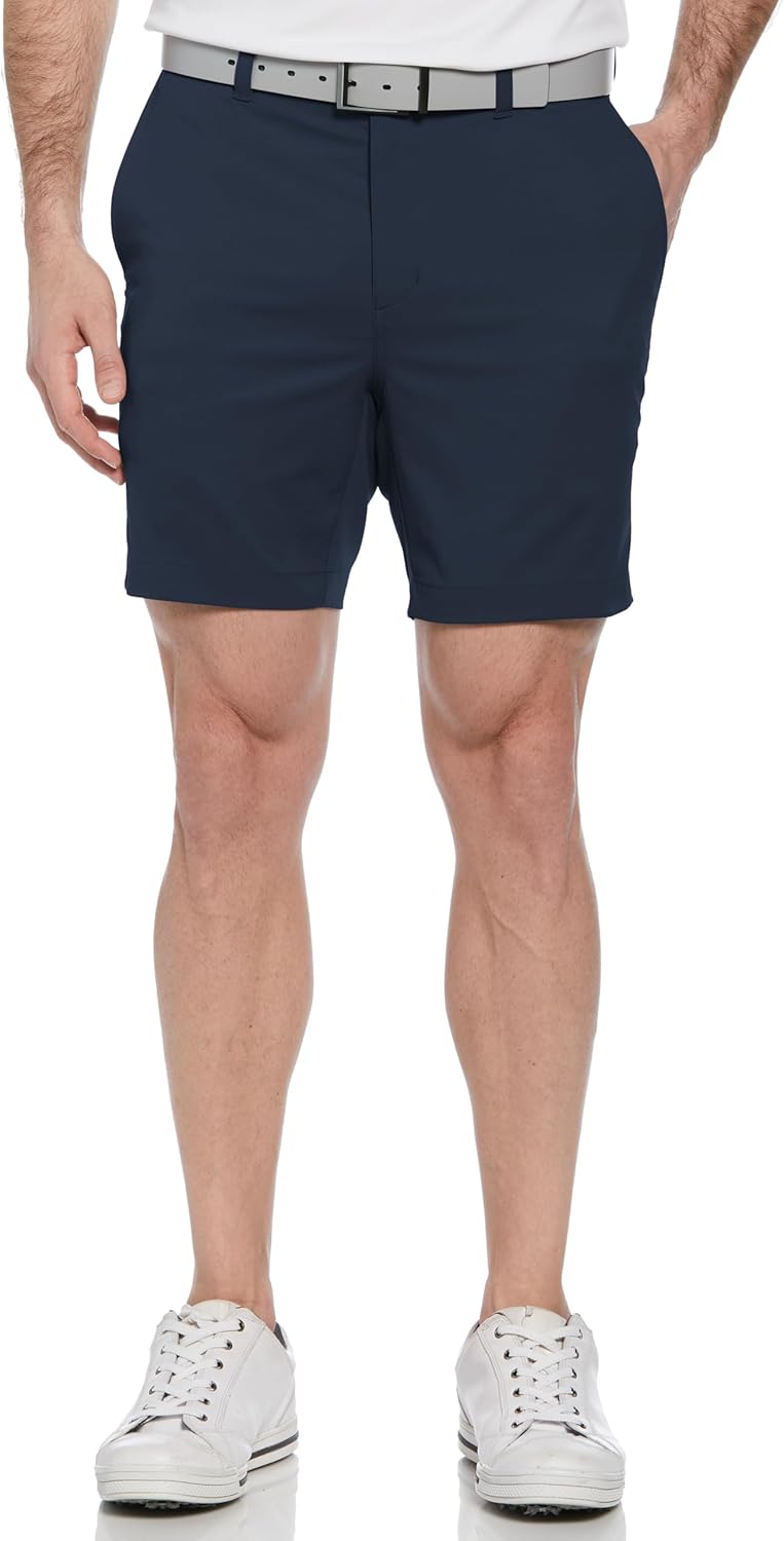 PGA TOUR Mens 7 Flat Front Performance Stretch Golf Shorts