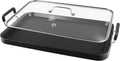 Vayepro 2-Burner Griddle Pan with Glass Lid - Heavy Duty Nonstick
