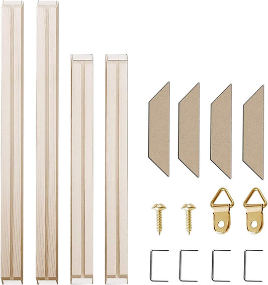 DIY Wood Stretcher Bars for Canvas - Easy to Assemble Frame Kit