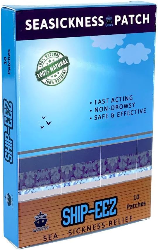 Ship-EEZ Sea Sickness Patch for Cruisers - All Natural Relief
