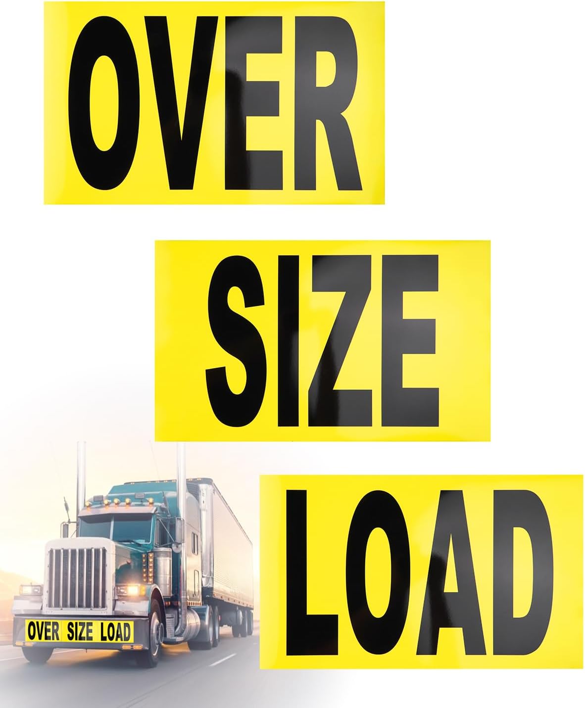 Oversize Load Signs for Trucks - Professional Magnetic Warning Sign
