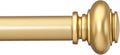 Gold Curtain Rods for Windows 72 to 144 Inches Adjustable Set
