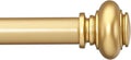 Gold Curtain Rods for Windows 28 to 48 in Adjustable Decorative